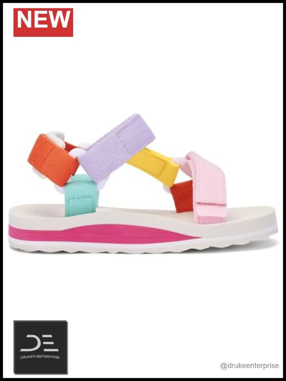 Toddler Water Sandals Triple Adjustable Open Toe Kids Sport Sandals Quick-Dry